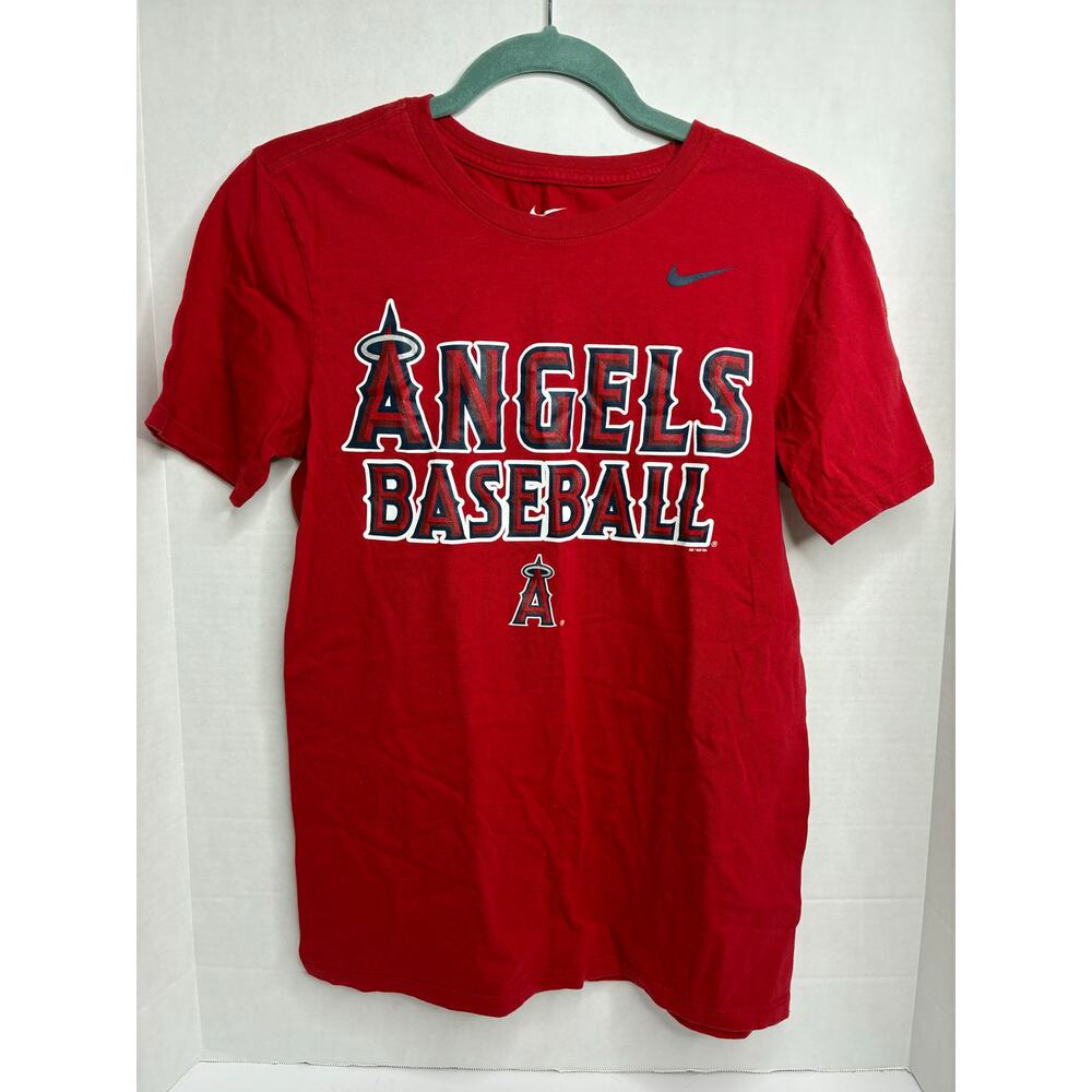 Nike Red Angels Baseball Women's Small T-Shirt Athletic Cut Team Fans